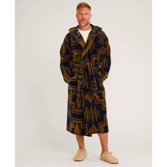 NWT Pendleton UNISEX HARDING COTTON TERRY VELOUR ROBE Size S/M - Picture 2 of 16